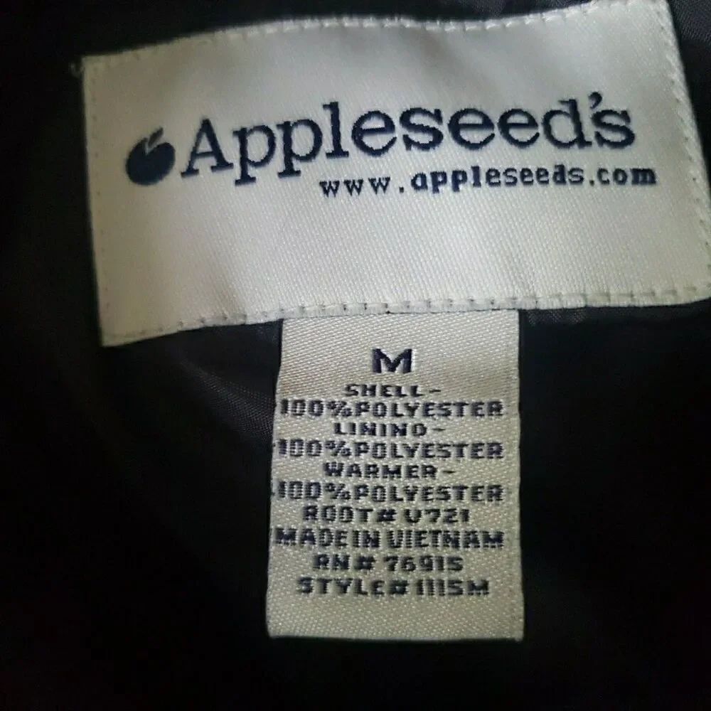 Appleseed Jacket Size Medium Coat Full Zipper Beige Cream Classic Timeless - Picture 6 of 11